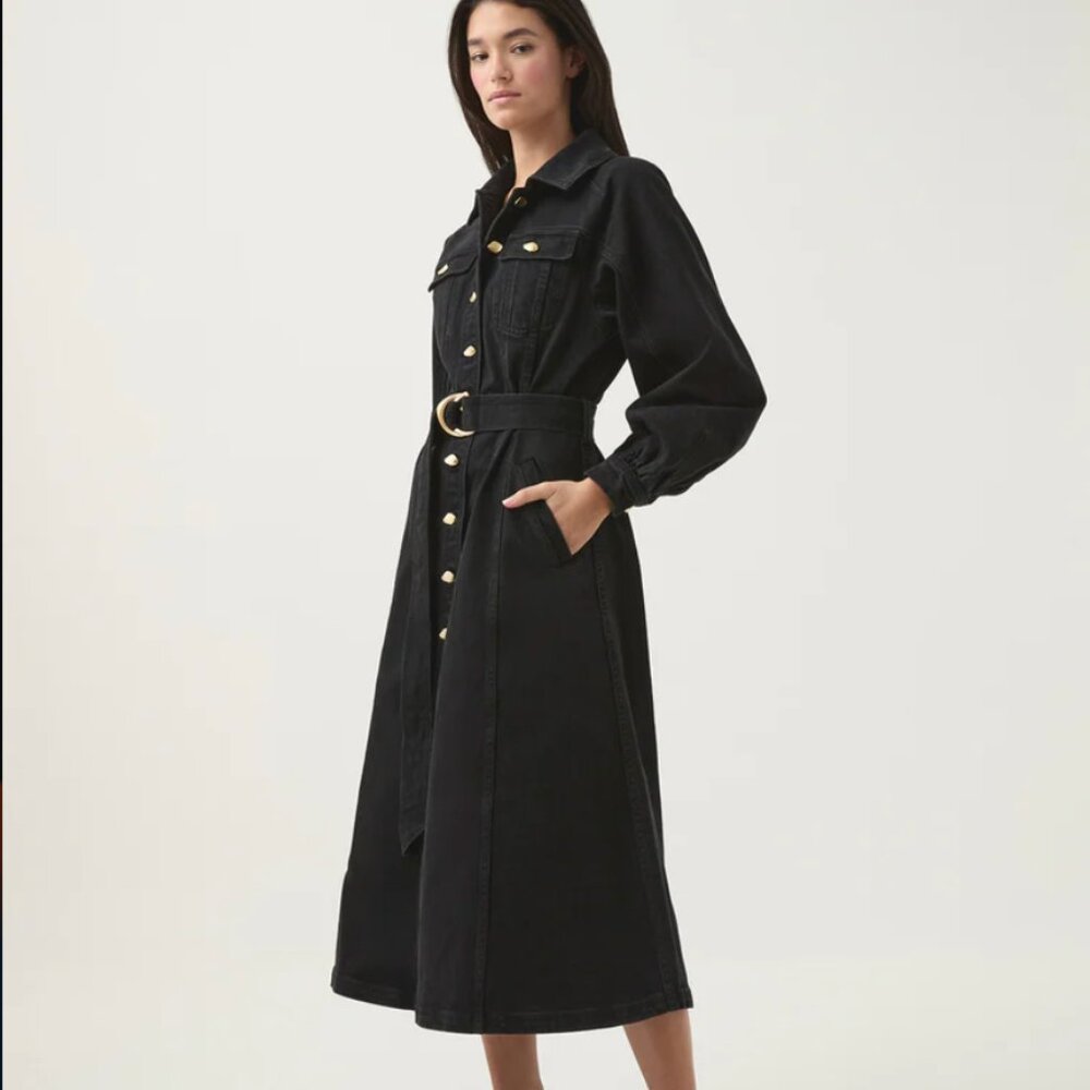 AJE Maya Denim Midi Dress - Picture 3 of 8